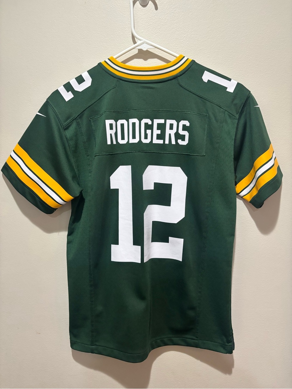 Nike NFL Green Bay Packers Aaron Rodgers #12 Football Jersey Youth Medium Green